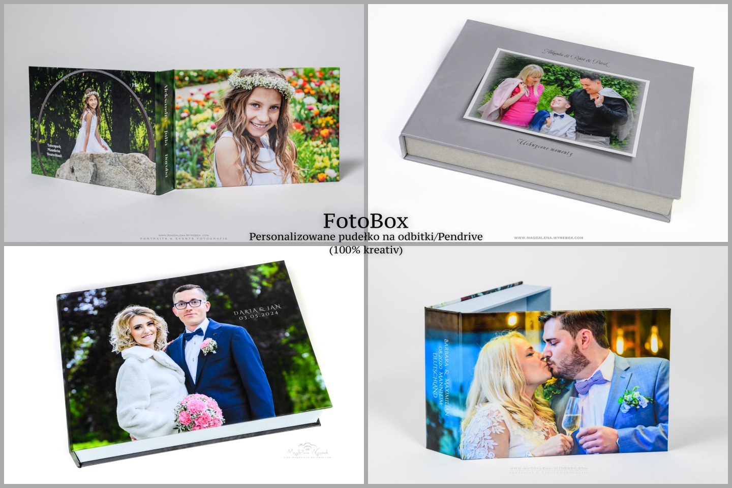 Fotopamiątki FotoBox Pudełko ze zdjeciem Prezent Pamiątka Ślub Komunia Chrzest Fotoreportaż Fotostudio 100% Kreativ nphoto Fotograf Mannheim Magdalena Wyrębek